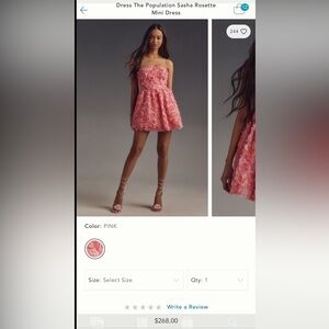 Dress the Population Pink Rosette Kids Dress